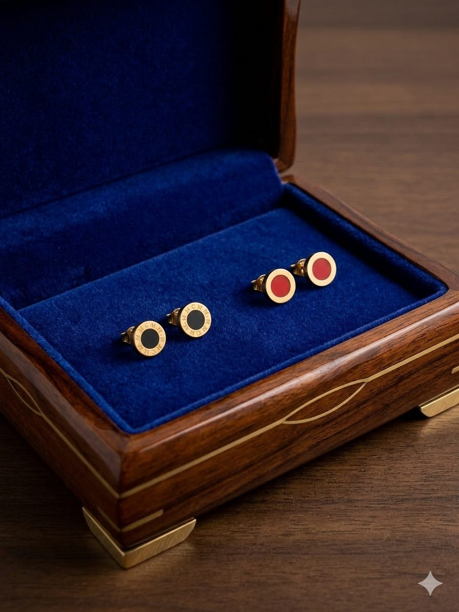 Gold-Tone Round Mini Ear Stud