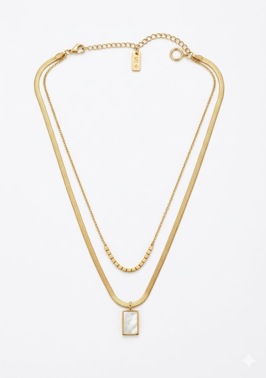 Double Chain Elegant Necklace