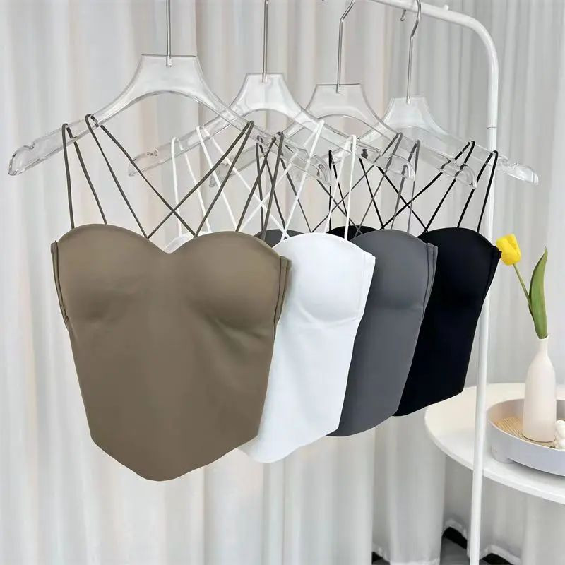 Sexy Cross Back Ice Silk Camisole/Top