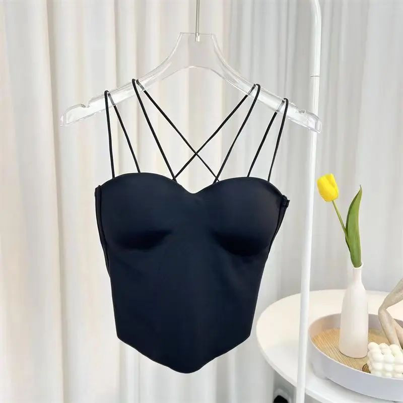 Sexy Cross Back Ice Silk Camisole/Top
