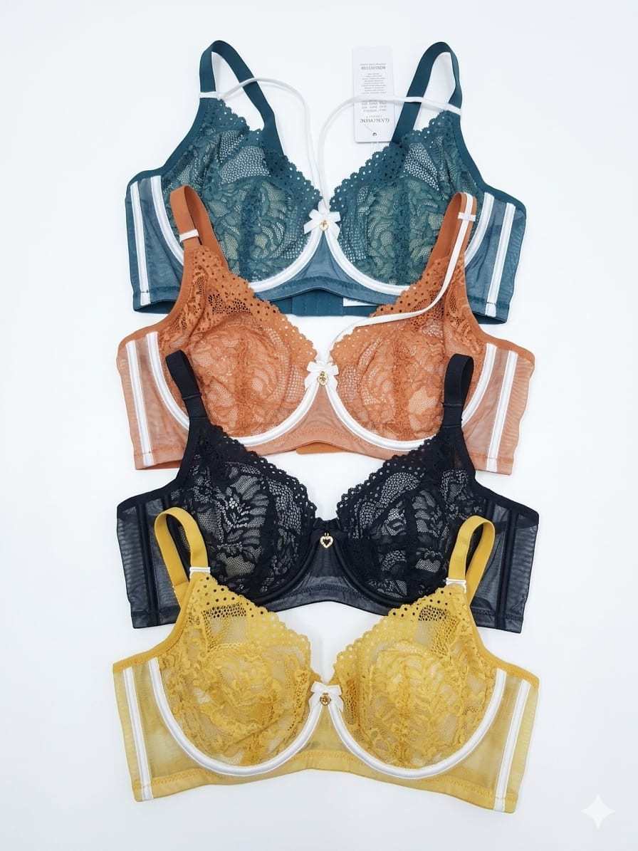 Floral Lace Support Bra