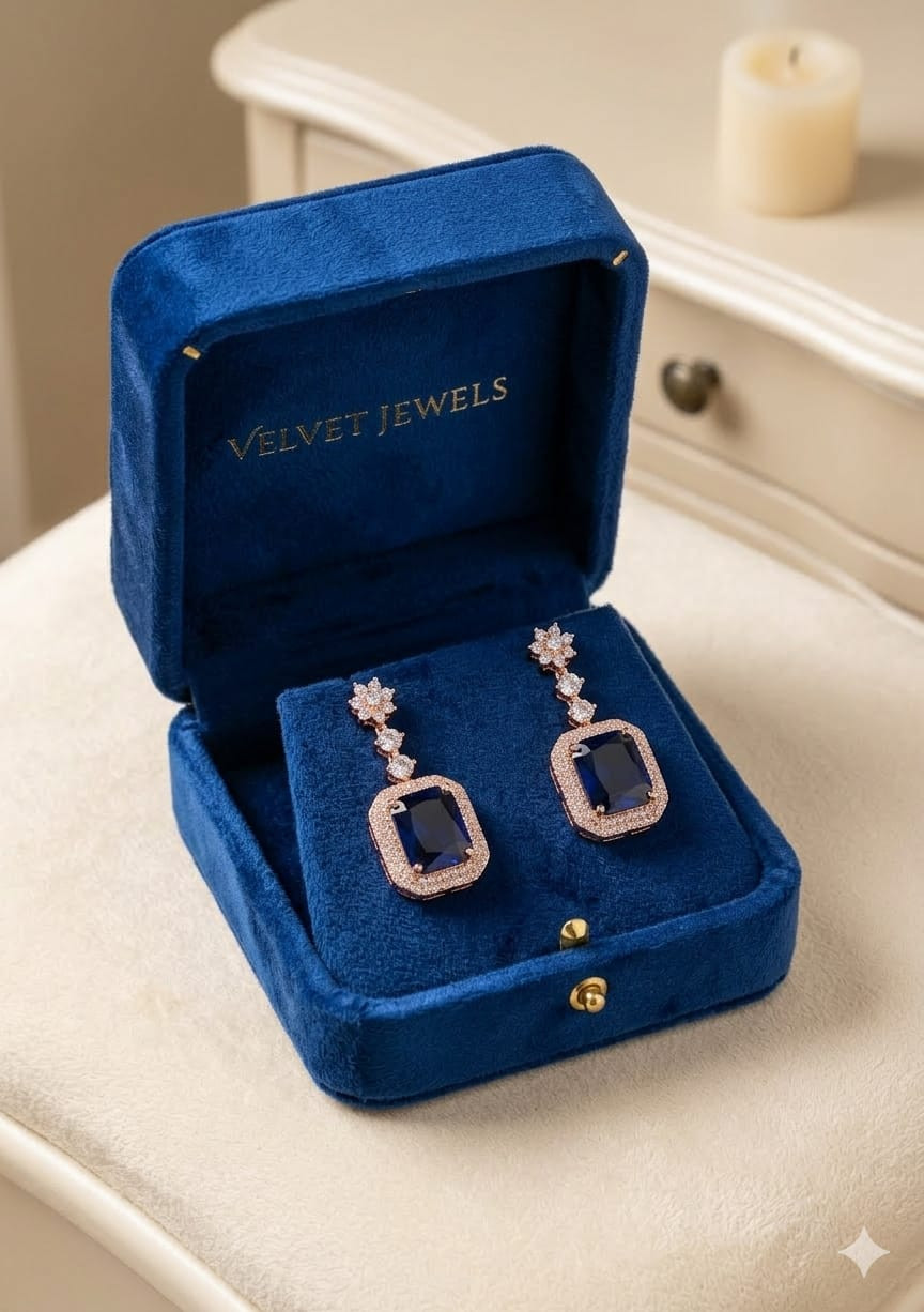 Sapphire Style Dangle Earrings