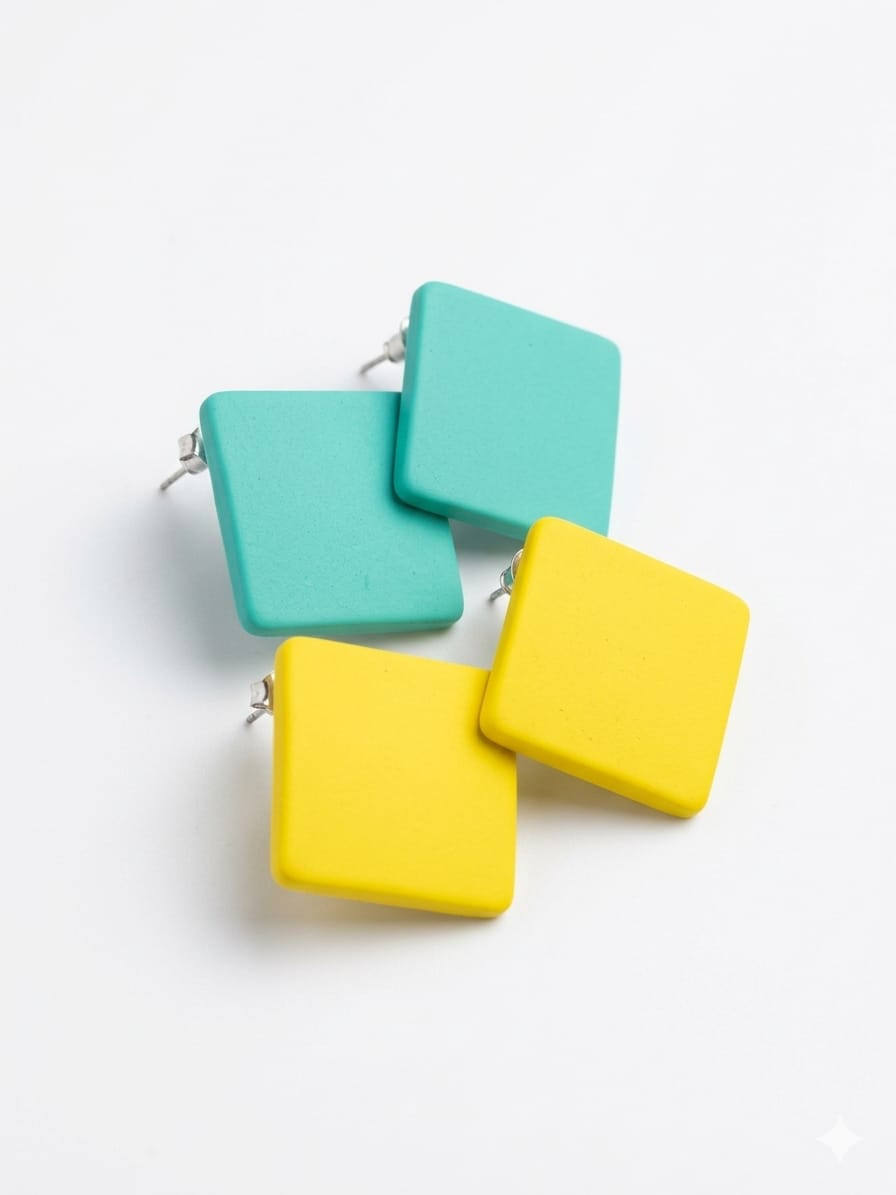 Square Stud Earrings