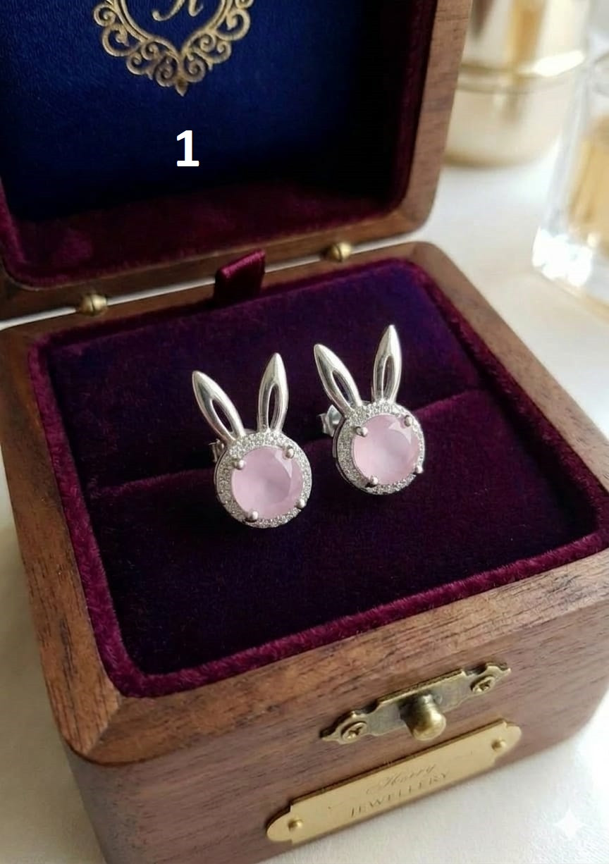 Silver Plated Bunny Earrings